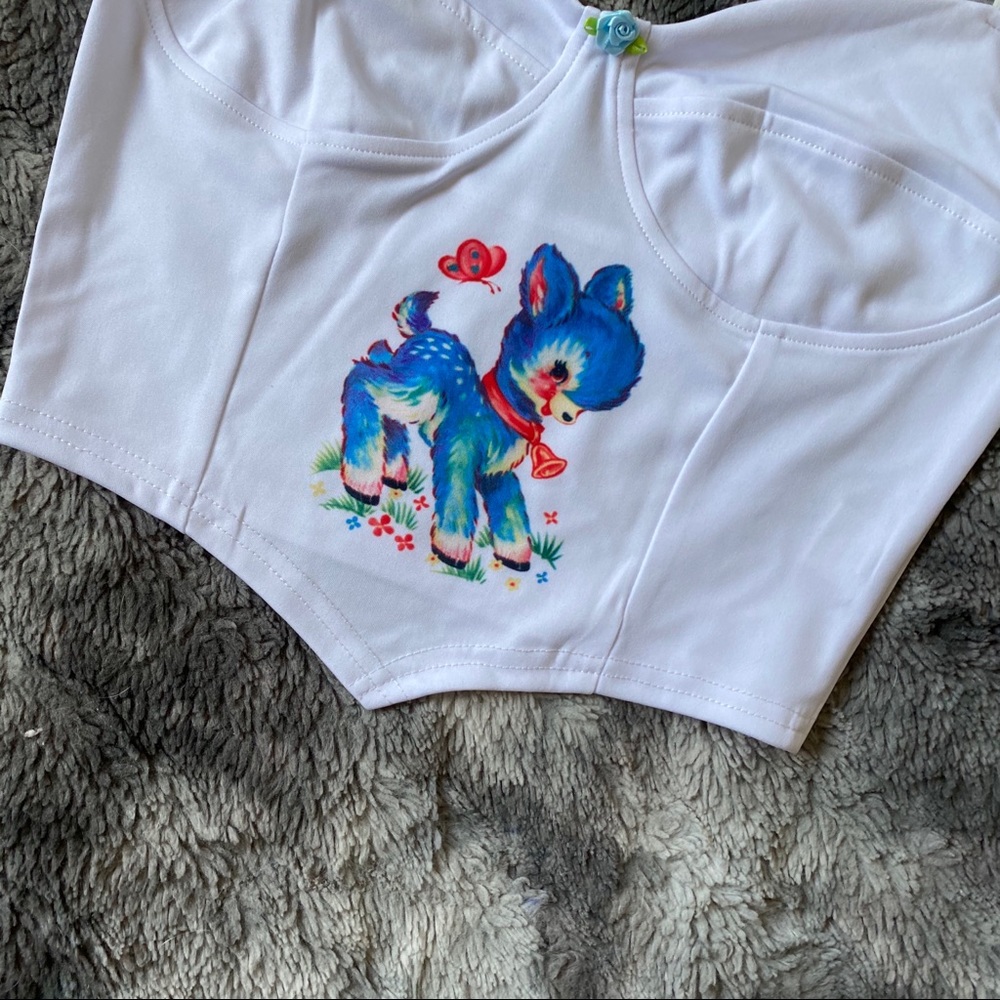 Oh Deer Ruffle Bustier Cami Tank - Picture 9 of 14